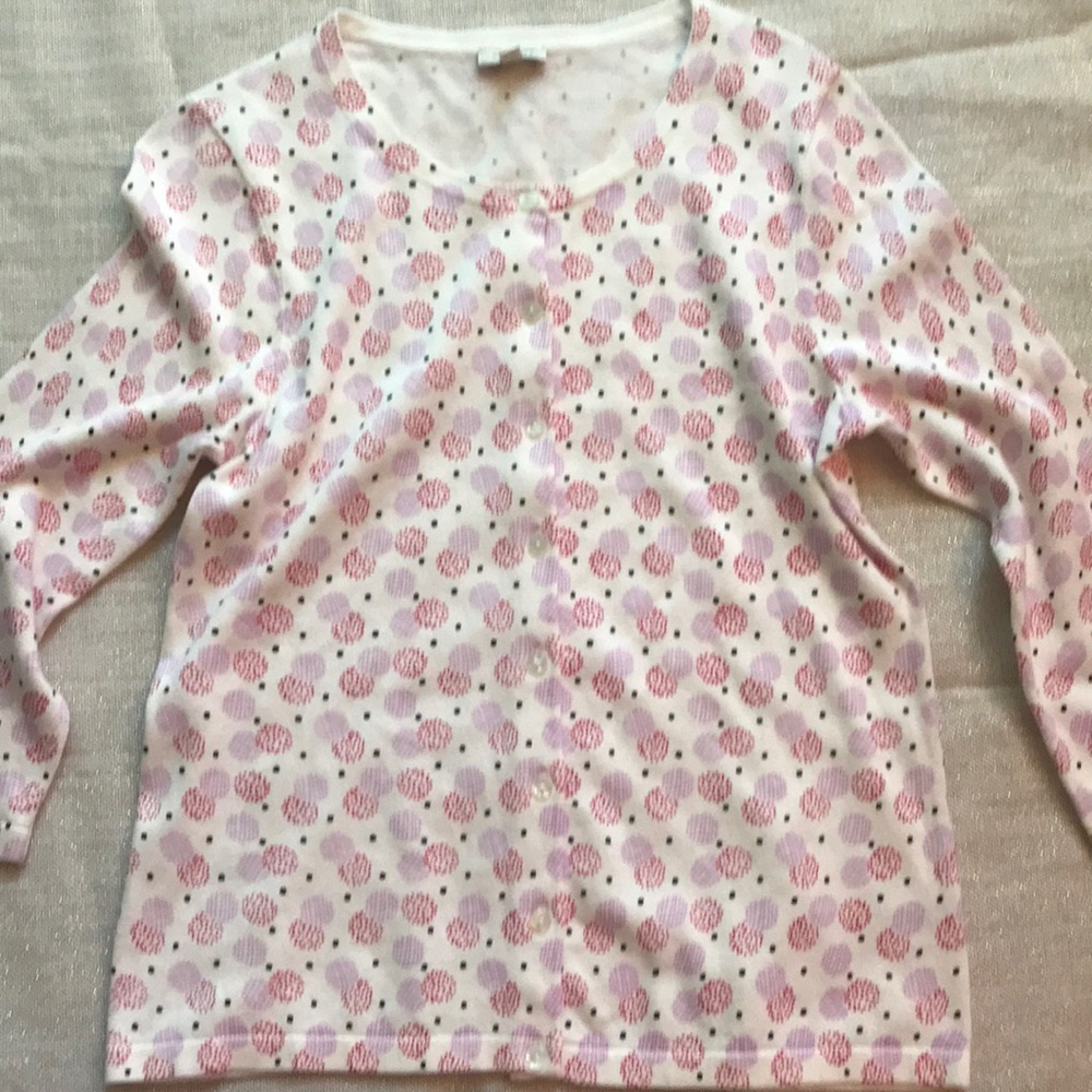 TALBOTS DOTS CARDIGAN - S - NEW - Picture 4 of 8